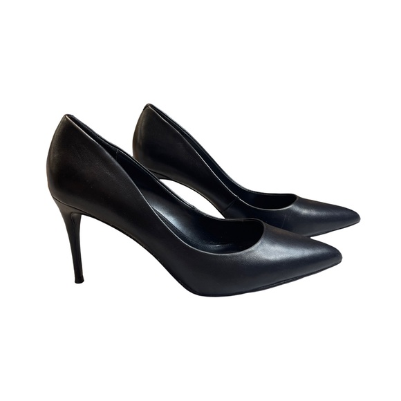Steve Madden “Luiza” Heels, size 9.5 M. black leather - Picture 2 of 11